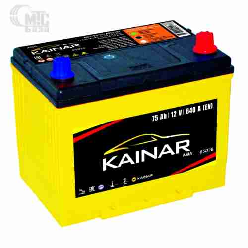 Аккумулятор KAINAR  6CT-75 АзЕ Asia 258x173x220 мм EN640 А